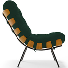 Kit 2 Poltronas Decorativas Sala De Estar Costela L02 Suede V