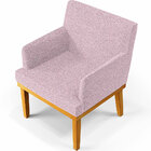 Kit 2 Poltronas Decorativas Sala De Estar E Recepção Base Mel