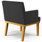 Kit 2 Poltronas Decorativas Sala De Estar E Recepção Base Mel