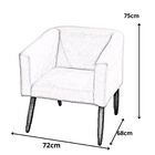 Kit 2 Poltronas Decorativas Sala De Estar Juliane Suede Bege