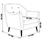 Kit 2 Poltronas Decorativas Sala De Estar Kyle Veludo Avelã -