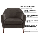 Kit 2 Poltronas Decorativas Sala De Estar Kyle Veludo Tabaco