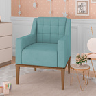 Kit 2 Poltronas Decorativas Sala De Estar Madonna Suede Turqu