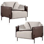 Kit 2 Poltronas Decorativas Sala De Estar Martin Com Almofada