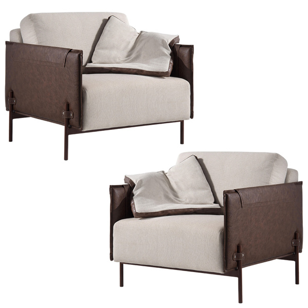 Kit 2 Poltronas Decorativas Sala De Estar Martin Com Almofada