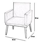 Kit 2 Poltronas Decorativas Sala De Estar Nina Corano Preto