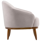 Kit 2 Poltronas Decorativas Sala De Estar Opala Bege Pés Noce