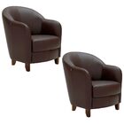 Kit 2 Poltronas Decorativas Sala De Estar Pés Madeira Kairós