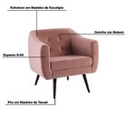 Kit 2 Poltronas Decorativas Sala De Estar Pés Palito Cuddle V