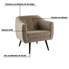 Kit 2 Poltronas Decorativas Sala De Estar Pés Palito Cuddle V