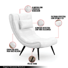 Kit 2 Poltronas Decorativas Sala De Estar Pés Palito Letty Fa