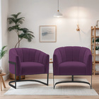 Kit 2 Poltronas Decorativas Sala De Estar Recepção Mavie Base