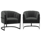 Kit 2 Poltronas Decorativas Sala De Estar Recepção Mavie Base