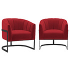 Kit 2 Poltronas Decorativas Sala De Estar Recepção Mavie Base