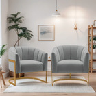 Kit 2 Poltronas Decorativas Sala De Estar Recepção Mavie Base