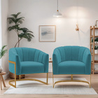 Kit 2 Poltronas Decorativas Sala De Estar Recepção Mavie Base