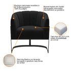 Kit 2 Poltronas Decorativas Sala De Estar Recepção Mavie Base