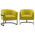 Kit 2 Poltronas Decorativas Sala De Estar Recepção Mavie Base