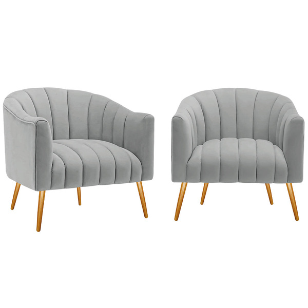 Kit 2 Poltronas Decorativas Sala De Estar Recepção Senna Bouc