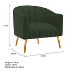 Kit 2 Poltronas Decorativas Sala De Estar Recepção Senna Linh