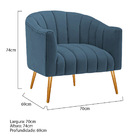 Kit 2 Poltronas Decorativas Sala De Estar Recepção Senna Linh