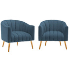 Kit 2 Poltronas Decorativas Sala De Estar Recepção Senna Linh