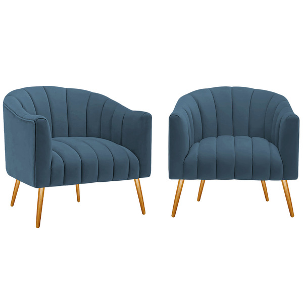 Kit 2 Poltronas Decorativas Sala De Estar Recepção Senna Linh