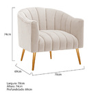 Kit 2 Poltronas Decorativas Sala De Estar Recepção Senna Linh