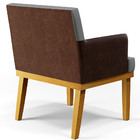 Kit 2 Poltronas Decorativas Sala Estar Beatriz W01 Linho Cinz