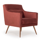 Kit 2 Poltronas Decorativas Sala Pés Palito New Cobre Marrie