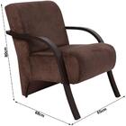 Kit 2 Poltronas Decorativas Santa Rita Sued Marrom