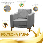 Kit 2 Poltronas Decorativas Sarah Em Madeira Revestimento Vel