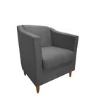 Kit 2 Poltronas Decorativas Tila Suede Cinza Grafite