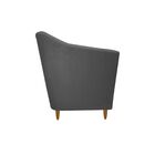 Kit 2 Poltronas Decorativas Tila Suede Cinza Grafite