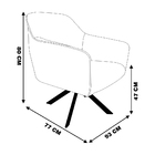 Kit 2 Poltronas Decorativas Versalhes Pés Champagne Giratório