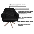 Kit 2 Poltronas Decorativas Versalhes Pés Champagne Giratório