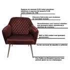 Kit 2 Poltronas Decorativas Versalhes Pés Champagne Giratório