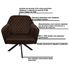 Kit 2 Poltronas Decorativas Versalhes Pés Chocolate Giratório