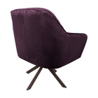 Kit 2 Poltronas Decorativas Versalhes Pés Chocolate Giratório