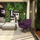 Kit 2 Poltronas Decorativas Versalhes Pés Chocolate Giratório