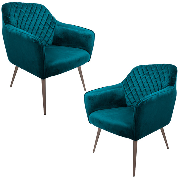 Kit 2 Poltronas Decorativas Versalhes Pés Palito Champagne Ve