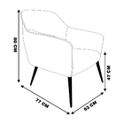 Kit 2 Poltronas Decorativas Versalhes Pés Palito Polido Velud