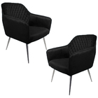 Kit 2 Poltronas Decorativas Versalhes Pés Palito Polido Velud