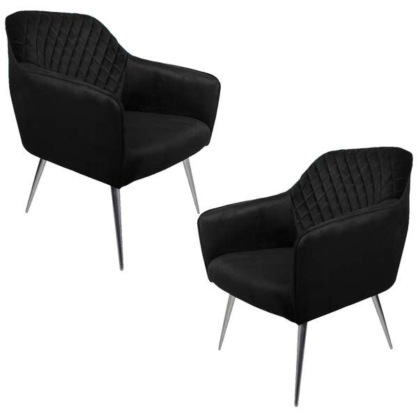 Kit 2 Poltronas Decorativas Versalhes Pés Palito Polido Velud