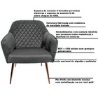 Kit 2 Poltronas Decorativas Versalhes Pés Palito Rosê Gold Ve