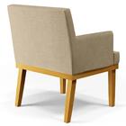 Kit 2 Poltronas Decorativas Vitória W01 Linho Bege Escuro - M