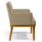 Kit 2 Poltronas Decorativas Vitória W01 Linho Bege Escuro - M