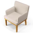 Kit 2 Poltronas Decorativas Vitória W01 Linho Cru - Mpozenato