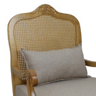 Kit 2 Poltronas Decorativas Vivian Verniz Mel E Linho Bege Es