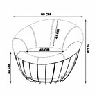Kit 2 Poltronas Decorativos Base Metal Value Veludo Mostarda